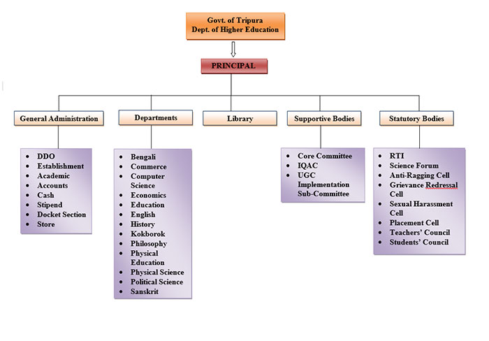 Administrative Structure of MMD College tripura