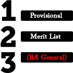 Provisonal Merit List